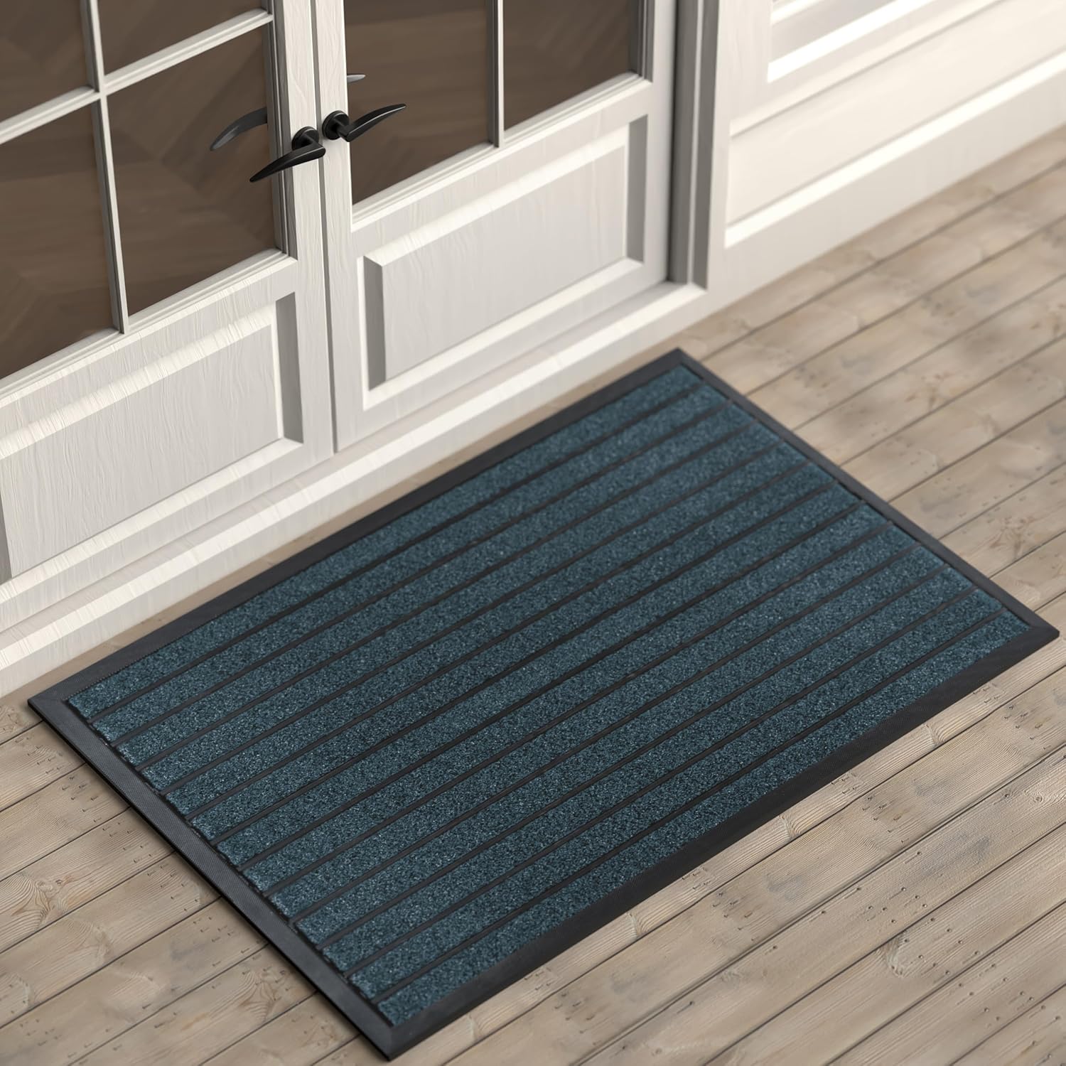 ubdyo Extra Durable Door Mat - Dirt Trapping Outdoor Welcome Mats - Non-Slip Outdoor Indoor Entrance - Low Profile Front Doormat(47" x 32", Bright Grey)