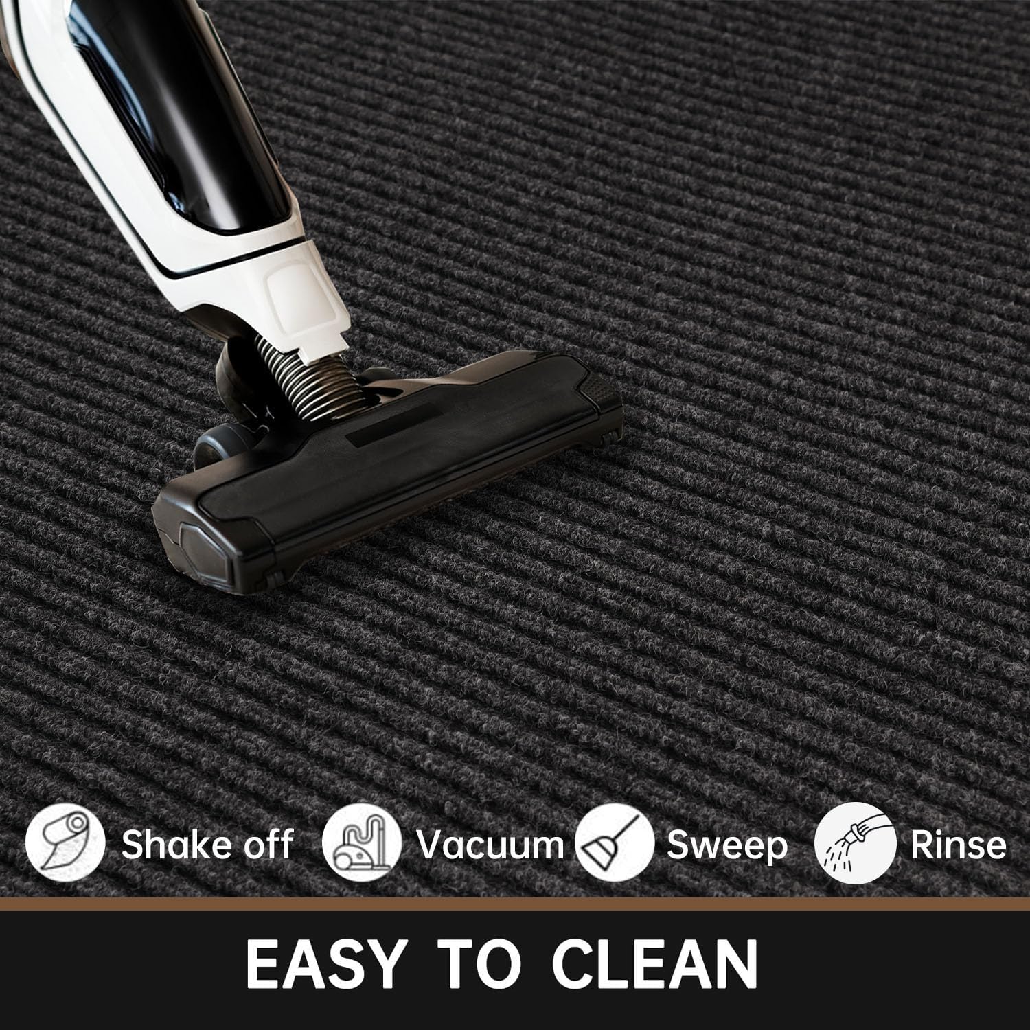 Front Door Mat, 72" x 48" Heavy Duty Indoor Outdoor Doormat, Non-Slip Welcome Mats for Entryway, Rubber Backing Low Profile Commercial Door Mats