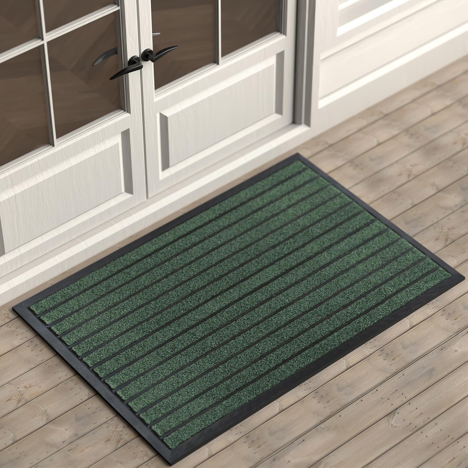 ubdyo Extra Durable Door Mat - Dirt Trapping Outdoor Welcome Mats - Non-Slip Outdoor Indoor Entrance - Low Profile Front Doormat(47" x 32", Bright Grey)