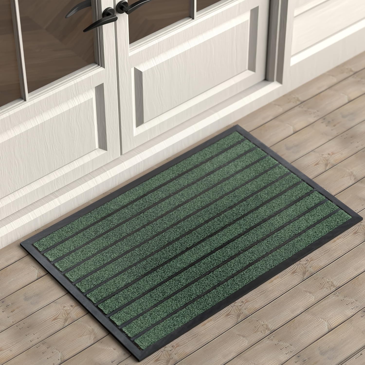 ubdyo Extra Durable Door Mat - Dirt Trapping Outdoor Welcome Mats - Non-Slip Outdoor Indoor Entrance - Low Profile Front Doormat(47" x 32", Bright Grey)