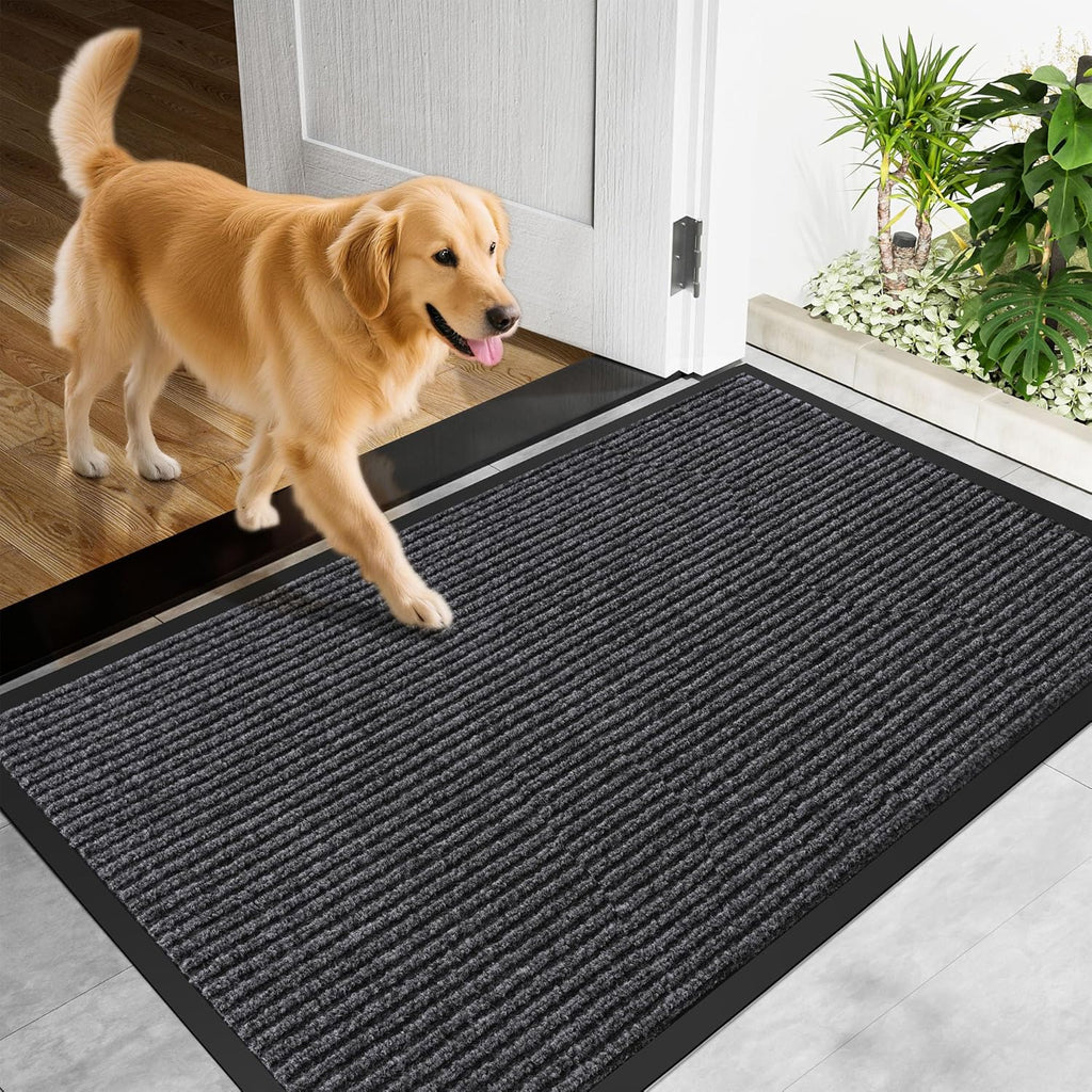 Front Door Mat, 72" x 48" Heavy Duty Indoor Outdoor Doormat, Non-Slip Welcome Mats for Entryway, Rubber Backing Low Profile Commercial Door Mats